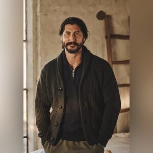 Buck Mason Herdsman Wool & Cashmere Ribbed
Classic Fit Shawl Collar Cardigan XL